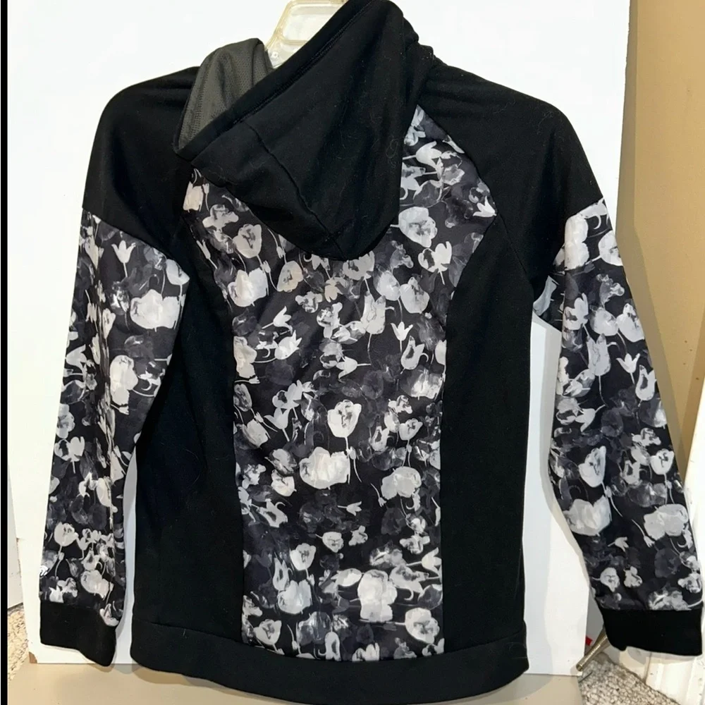 Champion Black and Gray Floral girls hoodie Jacket